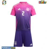 Deutschland Antonio Rudiger #2 Auswärts Trikotsatz Kinder EM 2024 Kurzarm (+ Kurze Hosen)